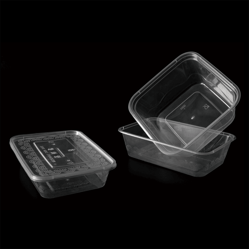 Moule de récipient alimentaire rectangulaire en plastique jetable